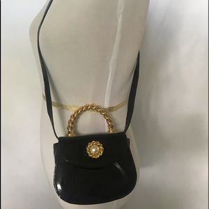 SOLD SOLD SOLD SOLD SOLD SOLD. VINTAGE Edouard Rambaud Black Patten Leather Bag